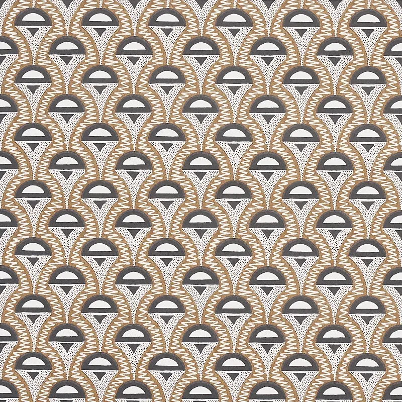 ABELINO CAMEL & BLACK Schumacher Wallpaper wallpaper - SKU 5012080