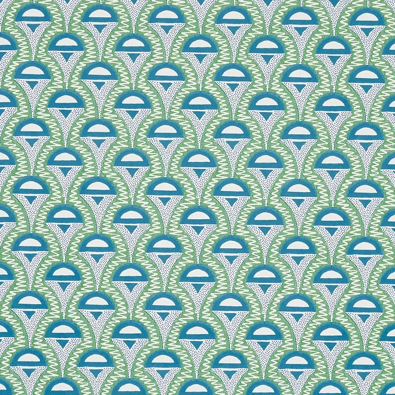 ABELINO GREEN & PEACOCK Schumacher Wallpaper wallpaper - SKU 5012082