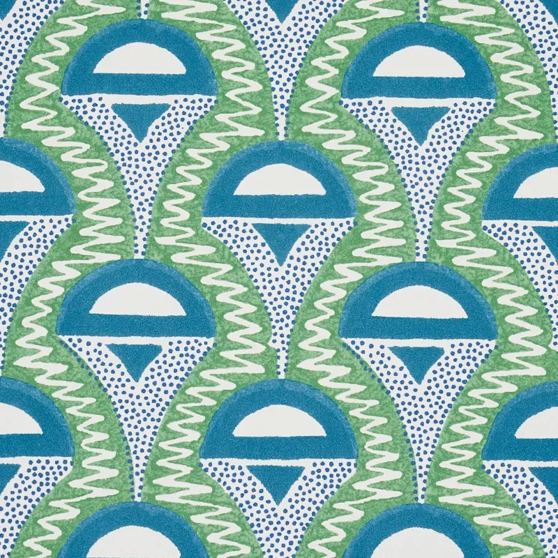 ABELINO GREEN & PEACOCK Schumacher Wallpaper wallpaper - SKU 5012082