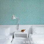 ABELINO GREEN & PEACOCK Schumacher Wallpaper wallpaper - SKU 5012082