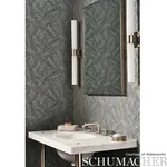 ABSTRACT LEAF - METALLIC SLATE Schumacher Wallpaper | Wallpa ABSTRACT LEAF METALLIC SLATE Schumacher Wallpaper wallpaper - SKU 5007534