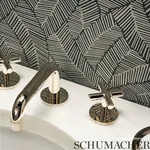 ABSTRACT LEAF - METALLIC SLATE Schumacher Wallpaper | Wallpa ABSTRACT LEAF METALLIC SLATE Schumacher Wallpaper wallpaper - SKU 5007534