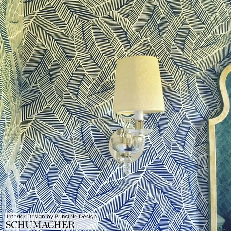 ABSTRACT LEAF MOCHA Schumacher Wallpaper wallpaper - SKU 5007532
