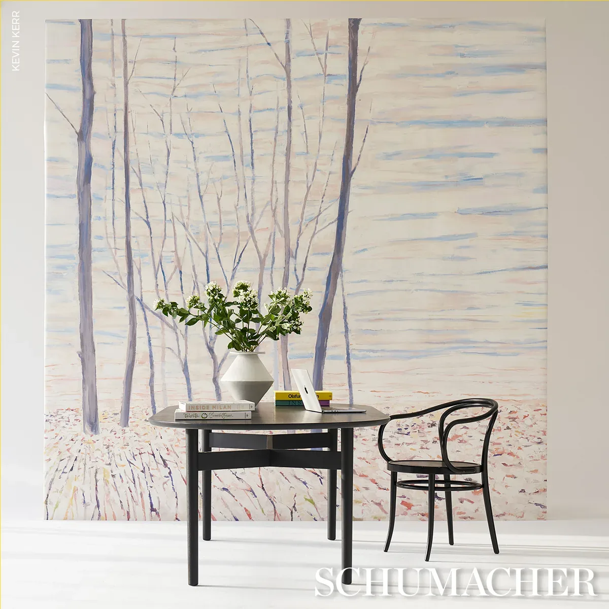 ACANTHUS FOREST PANEL SET COOL MULTI Schumacher Wallpaper wallpaper - SKU 5016410