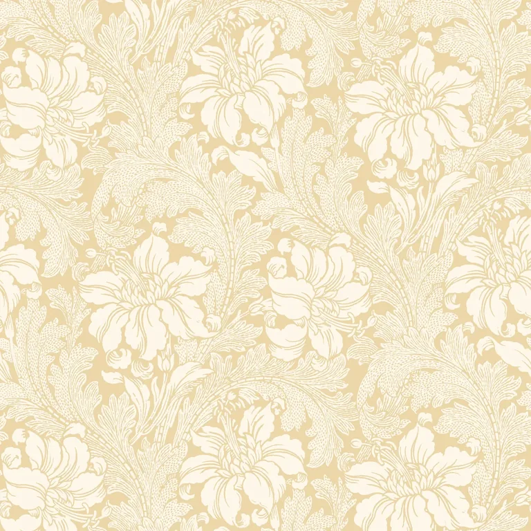 Schumacher ACANTHUS GARDEN wallpaper, color BUTTERCUP, SKU 2012
