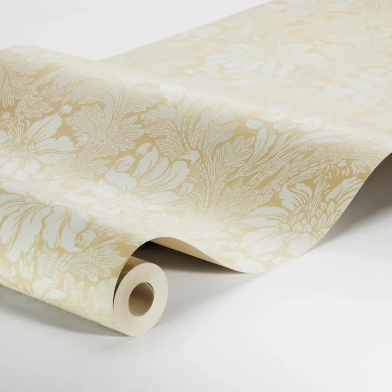 Schumacher ACANTHUS GARDEN wallpaper, color BUTTERCUP, SKU 2012