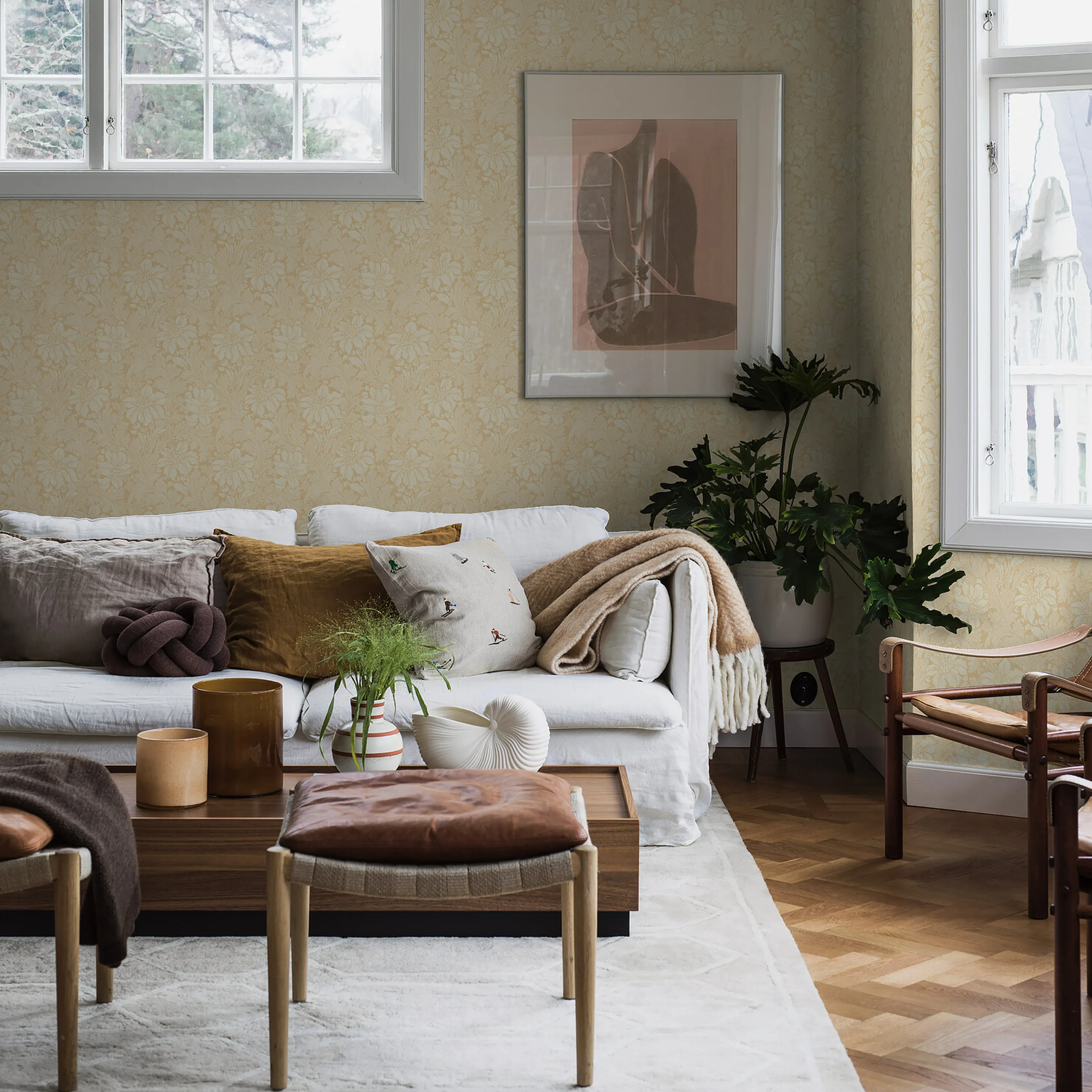 ACANTHUS GARDEN - BUTTERCUP Schumacher Wallpaper | Wallpaper ACANTHUS GARDEN BUTTERCUP Schumacher Wallpaper wallpaper - SKU 2012