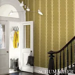 ACANTHUS STRIPE - ANIS ON CHARTREUSE Schumacher Wallpaper | ACANTHUS STRIPE ANIS ON CHARTREUSE Schumacher Wallpaper wallpaper - SKU 5014777