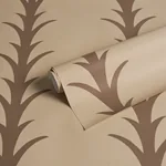 ACANTHUS STRIPE - BROWN ON BEIGE Schumacher Wallpaper | Wall ACANTHUS STRIPE BROWN ON BEIGE Schumacher Wallpaper wallpaper - SKU 5014774