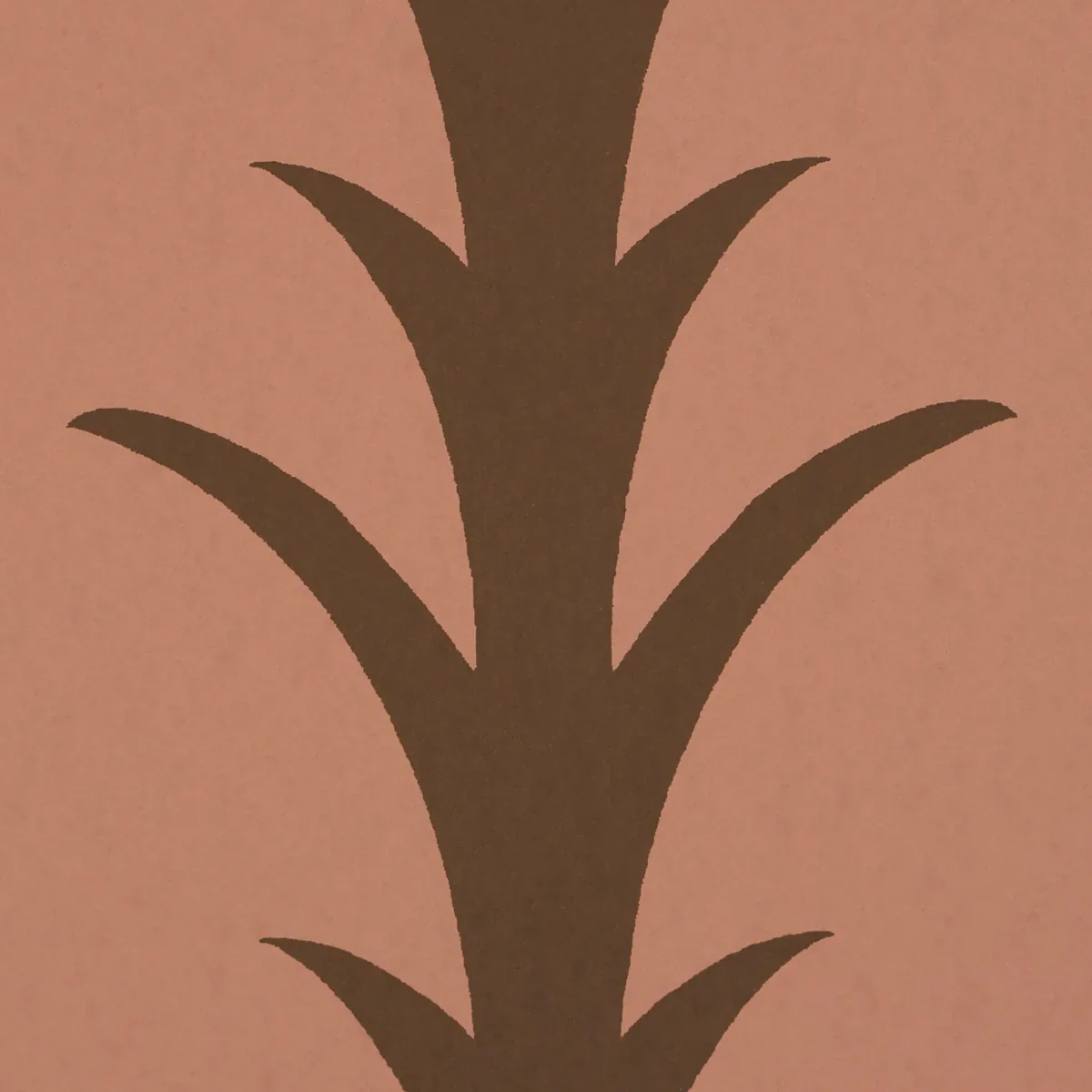 ACANTHUS STRIPE BROWN ON ROSEWOOD Schumacher Wallpaper wallpaper - SKU 5014778