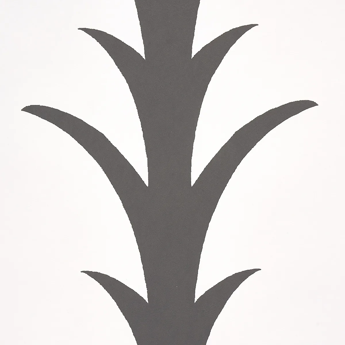 ACANTHUS STRIPE CARBON ON IVORY Schumacher Wallpaper wallpaper - SKU 5014773