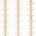 ACANTHUS STRIPE GOLD ON IVORY Schumacher Wallpaper wallpaper - SKU 5014772