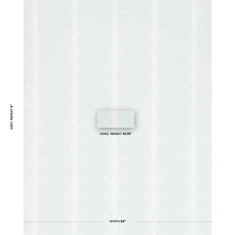 Schumacher ACANTHUS STRIPE wallpaper, color IVORY ON MINERAL, SKU 5014770