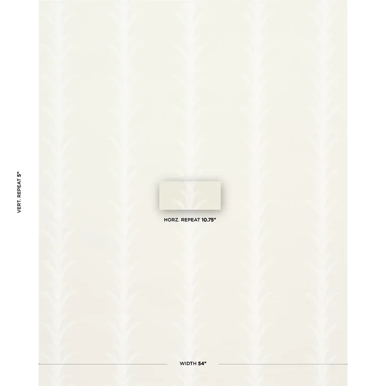 Schumacher ACANTHUS STRIPE wallpaper, color IVORY ON NEUTRAL, SKU 5014771