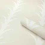 ACANTHUS STRIPE IVORY ON NEUTRAL Schumacher Wallpaper wallpaper - SKU 5014771