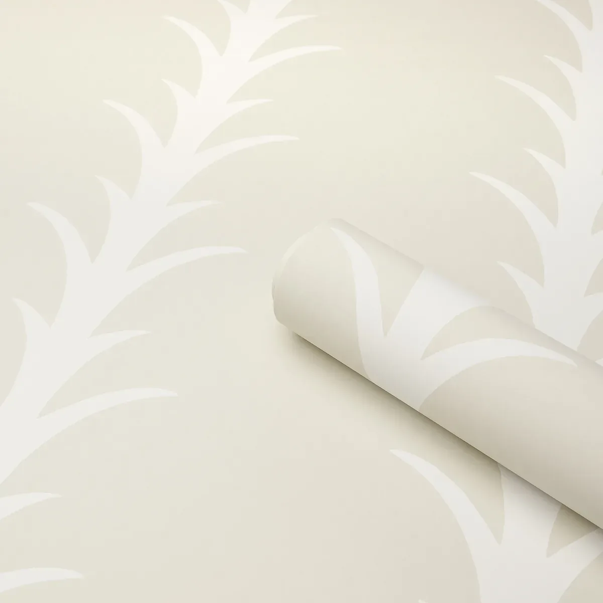 ACANTHUS STRIPE IVORY ON NEUTRAL Schumacher Wallpaper wallpaper - SKU 5014771