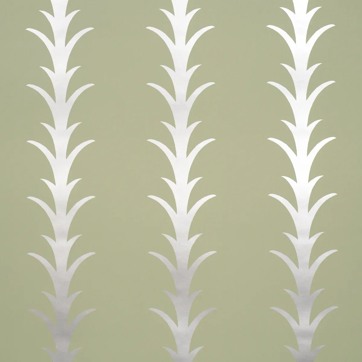 ACANTHUS STRIPE METALLIC ON SAGE Schumacher Wallpaper wallpaper - SKU 5014776