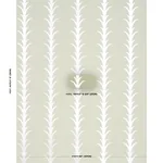 ACANTHUS STRIPE METALLIC ON SAGE Schumacher Wallpaper wallpaper - SKU 5014776