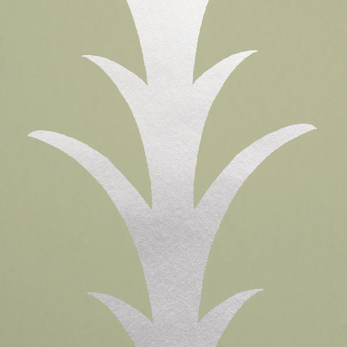 ACANTHUS STRIPE METALLIC ON SAGE Schumacher Wallpaper wallpaper - SKU 5014776