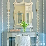 ACANTHUS STRIPE SISAL CHAMBRAY Schumacher Wallpaper wallpaper - SKU 5006056
