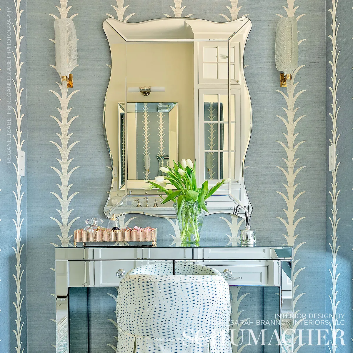 ACANTHUS STRIPE SISAL CHAMBRAY Schumacher Wallpaper wallpaper - SKU 5006056