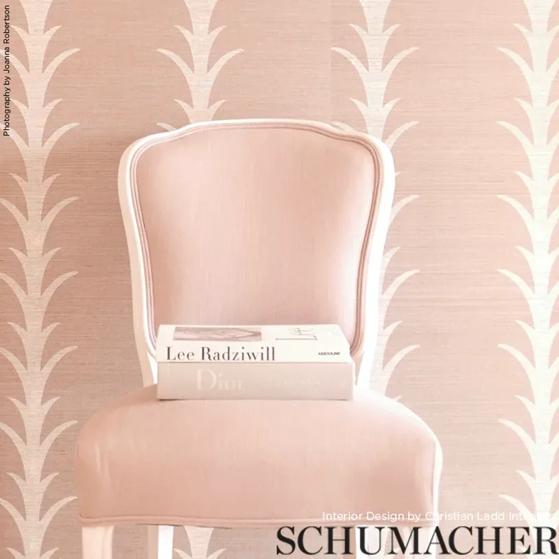 ACANTHUS STRIPE SISAL HAZE Schumacher Wallpaper wallpaper - SKU 5006055