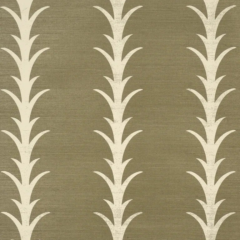 Schumacher ACANTHUS STRIPE SISAL wallpaper