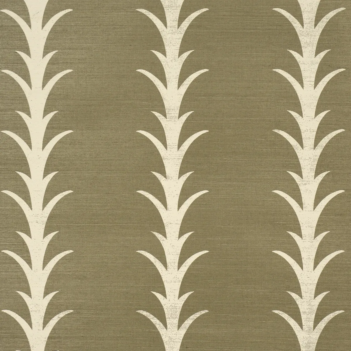 ACANTHUS STRIPE SISAL JUNIPER Schumacher Wallpaper wallpaper - SKU 5006057
