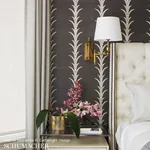 ACANTHUS STRIPE SISAL - SHADOW Schumacher Wallpaper | Wallpa ACANTHUS STRIPE SISAL SHADOW Schumacher Wallpaper wallpaper - SKU 5006050