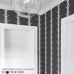 ACANTHUS STRIPE SISAL - SHADOW Schumacher Wallpaper | Wallpa ACANTHUS STRIPE SISAL SHADOW Schumacher Wallpaper wallpaper - SKU 5006050