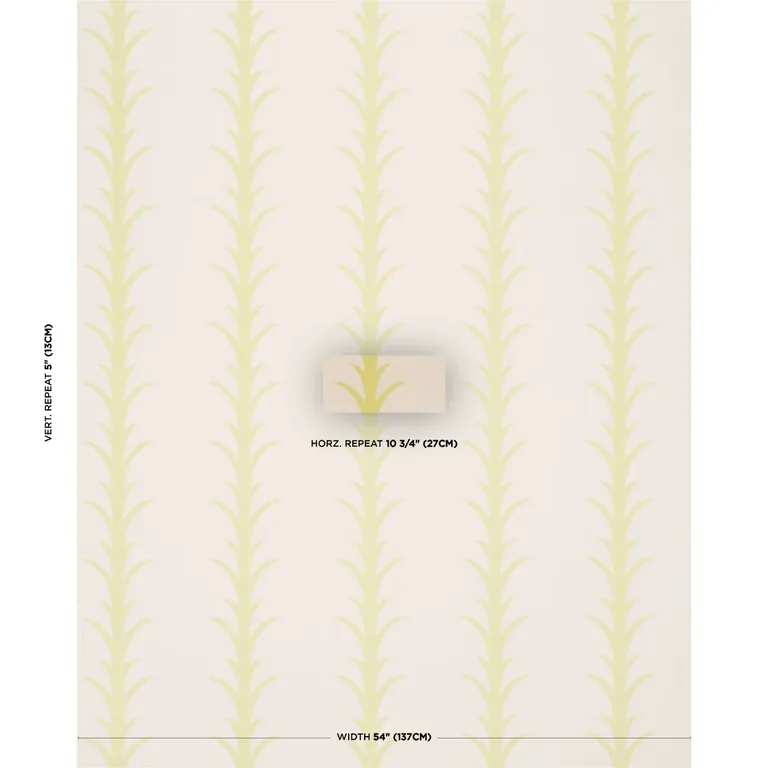 Schumacher ACANTHUS STRIPE wallpaper, color SOLEIL ON SAND, SKU 5014775