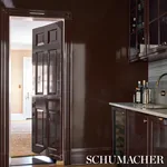 ACE FAUX LACQUER PERFORMANCE VINYL MOCHA Schumacher Wallpaper wallpaper - SKU 5015942