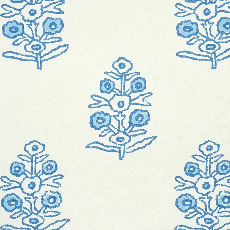 ADITI BLUE Schumacher Wallpaper wallpaper - SKU 5011930