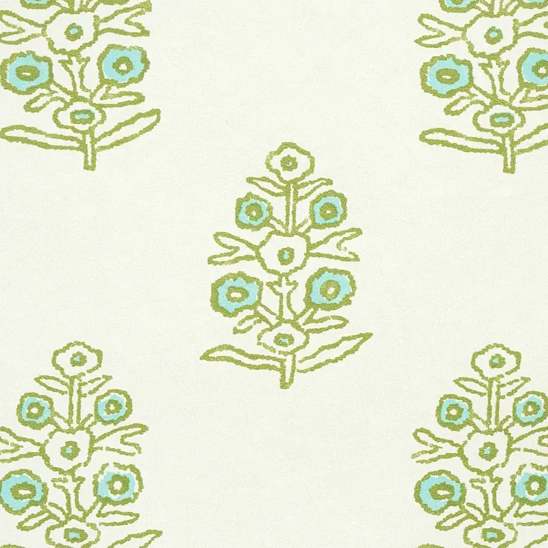 ADITI - GREEN Schumacher Wallpaper | Wallpaper Twins ADITI GREEN Schumacher Wallpaper wallpaper - SKU 5011931