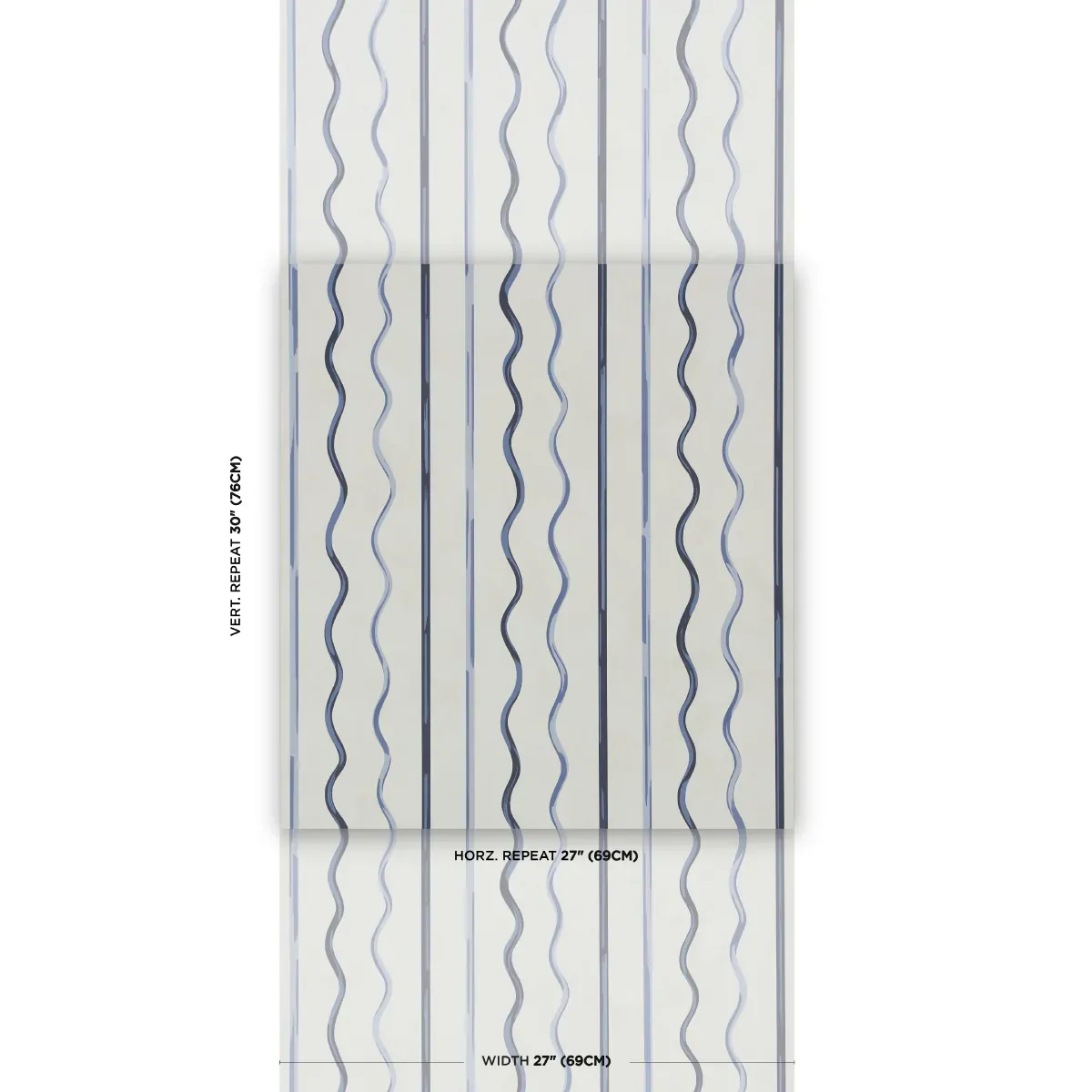 AFFOGATO CORNFLOWER & DEEP NAVY Schumacher Wallpaper wallpaper - SKU 5015572