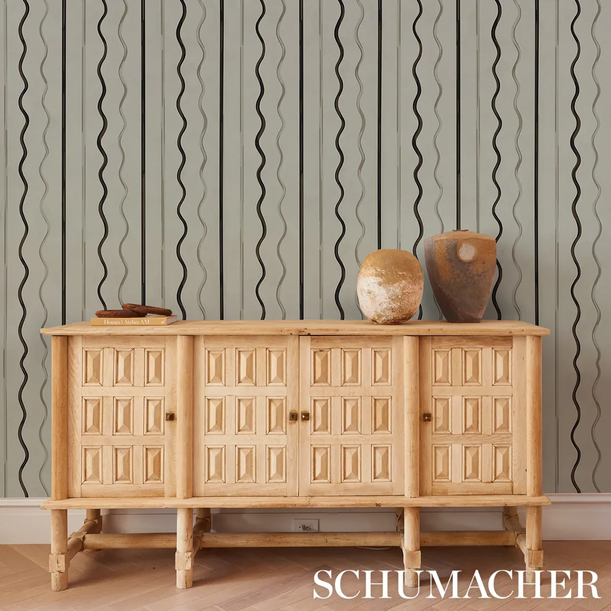 AFFOGATO - IVORY & CARBON Schumacher Wallpaper | Wallpaper T AFFOGATO IVORY & CARBON Schumacher Wallpaper wallpaper - SKU 5015571