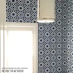 AGADIR SCREEN NOIR Schumacher Wallpaper wallpaper - SKU 5006642