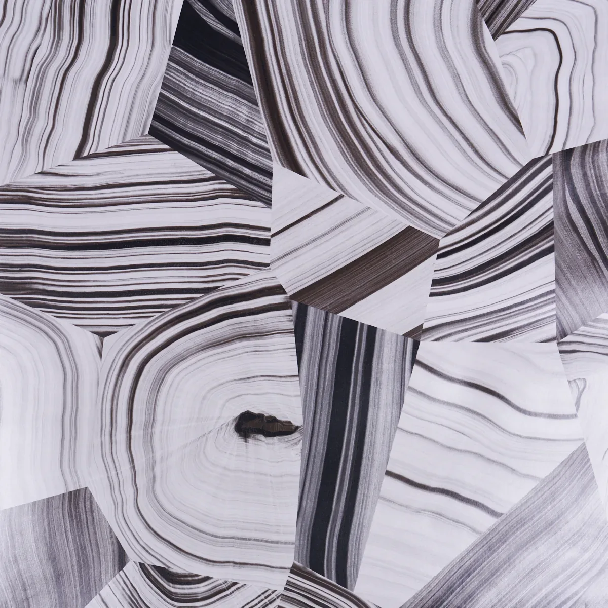 AGATE SLICE BLACK AND WHITE Schumacher Wallpaper wallpaper - SKU 5013890