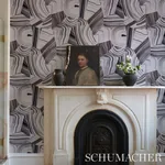 Schumacher AGATE SLICE - BLACK AND WHITE Wallpaper | Buy Online Schumacher AGATE SLICE wallpaper, color BLACK AND WHITE, SKU 5013890