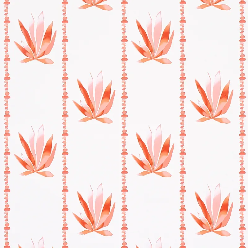 AGAVE STRIPE GRAPEFRUIT Schumacher Wallpaper wallpaper - SKU 5012682