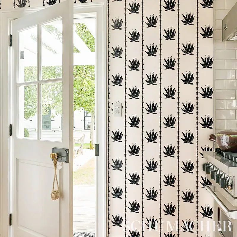 AGAVE STRIPE - PARCHMENT Schumacher Wallpaper | Wallpaper Tw AGAVE STRIPE PARCHMENT Schumacher Wallpaper wallpaper - SKU 5012681