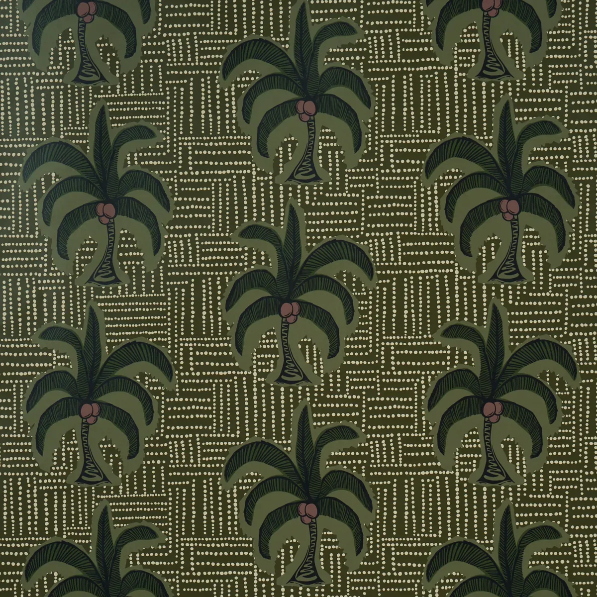 AGUA DE COCO PALM TREE GREEN Schumacher Wallpaper wallpaper - SKU 5017240