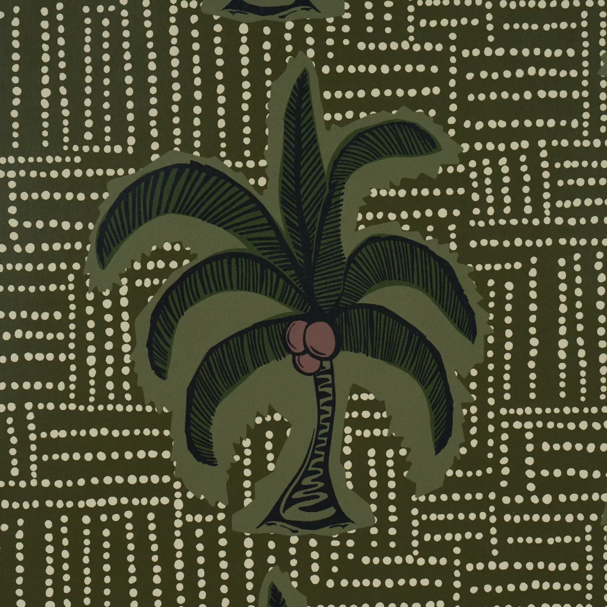 AGUA DE COCO - PALM TREE GREEN Schumacher Wallpaper | Wallpa AGUA DE COCO PALM TREE GREEN Schumacher Wallpaper wallpaper - SKU 5017240