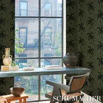 AGUA DE COCO - PALM TREE GREEN Schumacher Wallpaper | Wallpa AGUA DE COCO PALM TREE GREEN Schumacher Wallpaper wallpaper - SKU 5017240