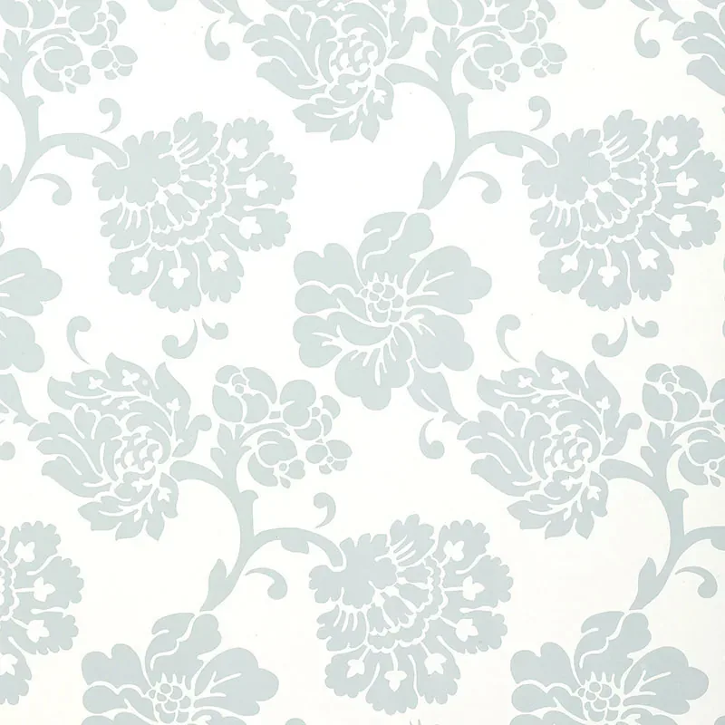 Albero Floreale Damask AQUA Schumacher Wallpaper wallpaper - SKU 5003622