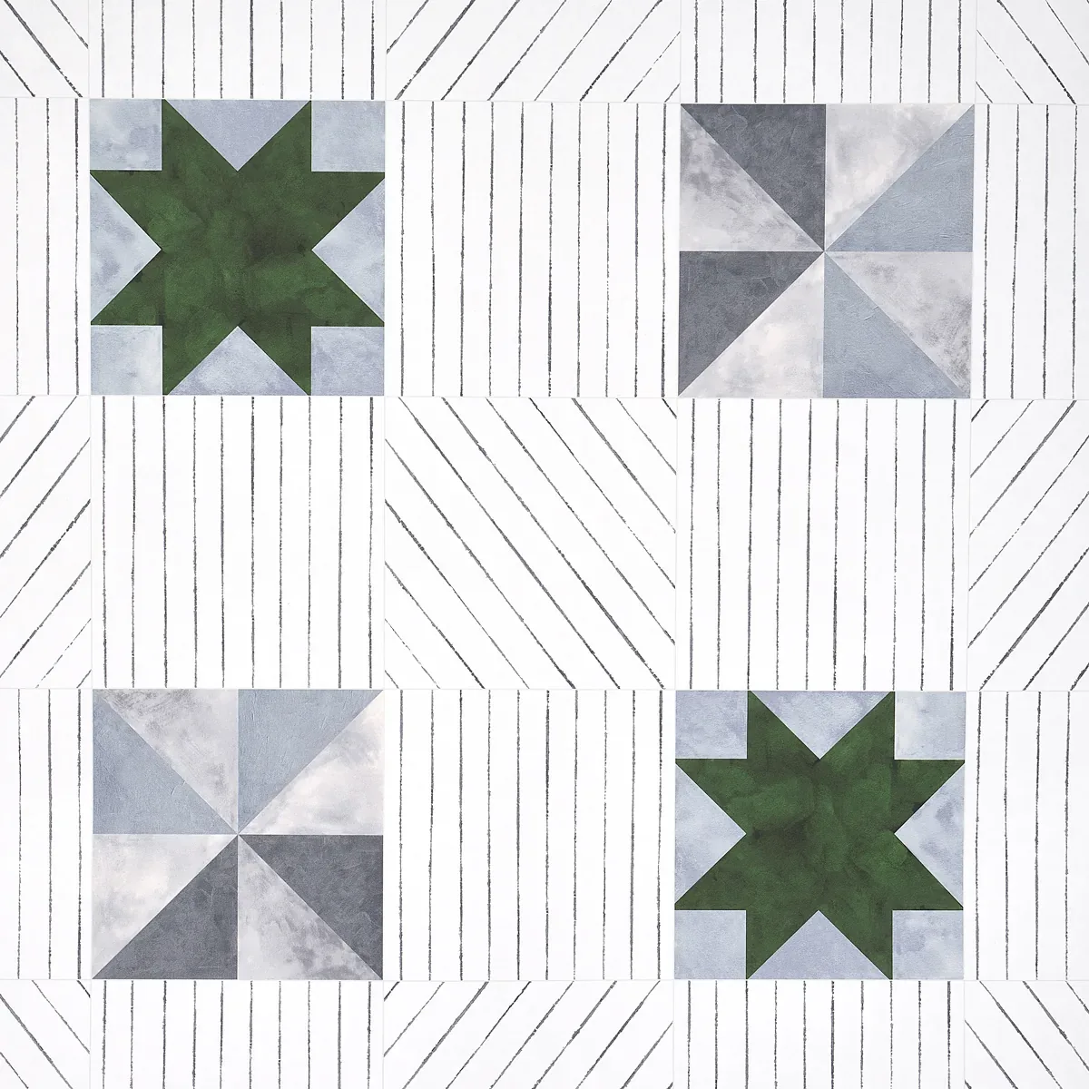 ALEXANDER DUTCH GREEN & SLATE Schumacher Wallpaper wallpaper - SKU 5014552