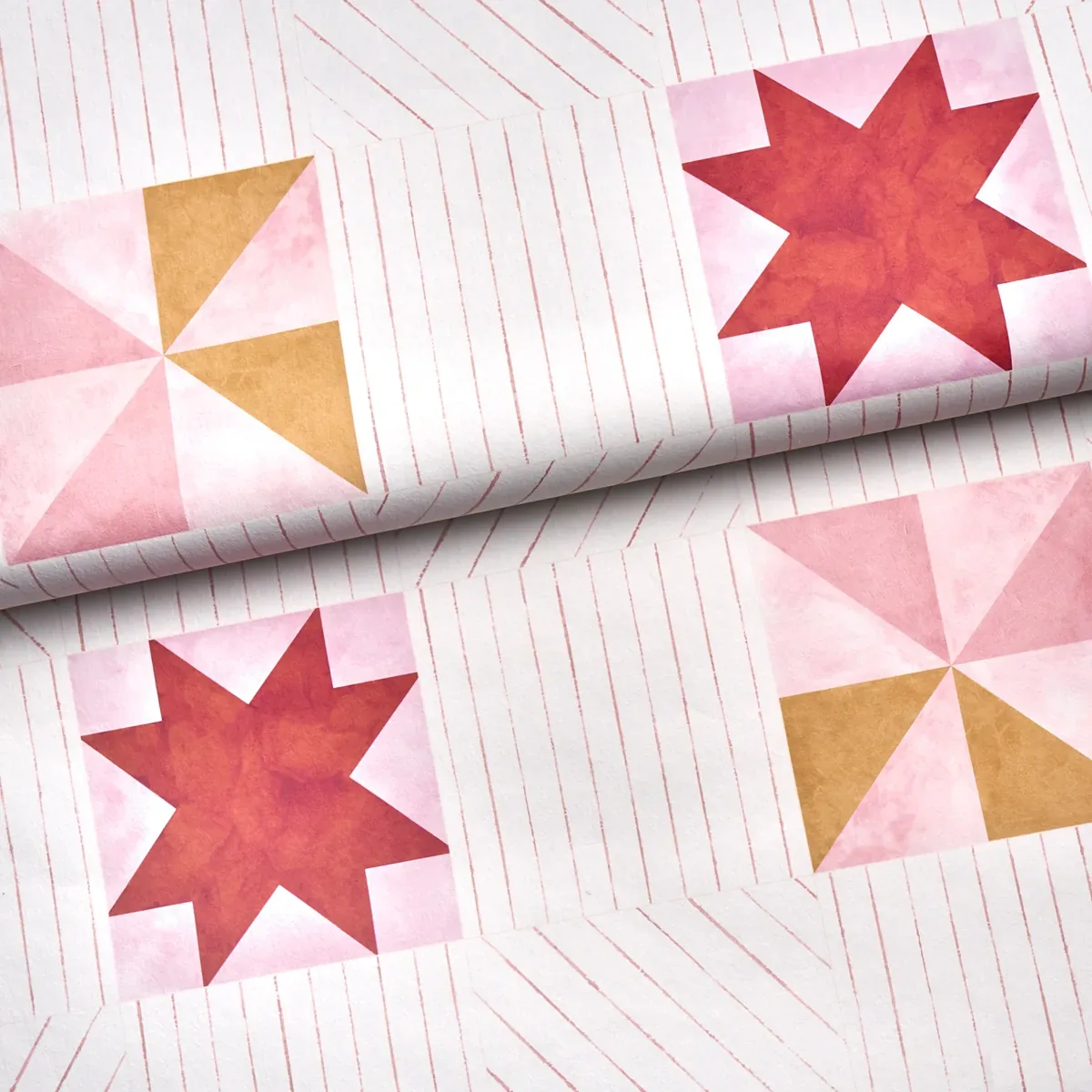ALEXANDER - RED & EARTHY PINK Schumacher Wallpaper | Wallpap ALEXANDER RED & EARTHY PINK Schumacher Wallpaper wallpaper - SKU 5014550