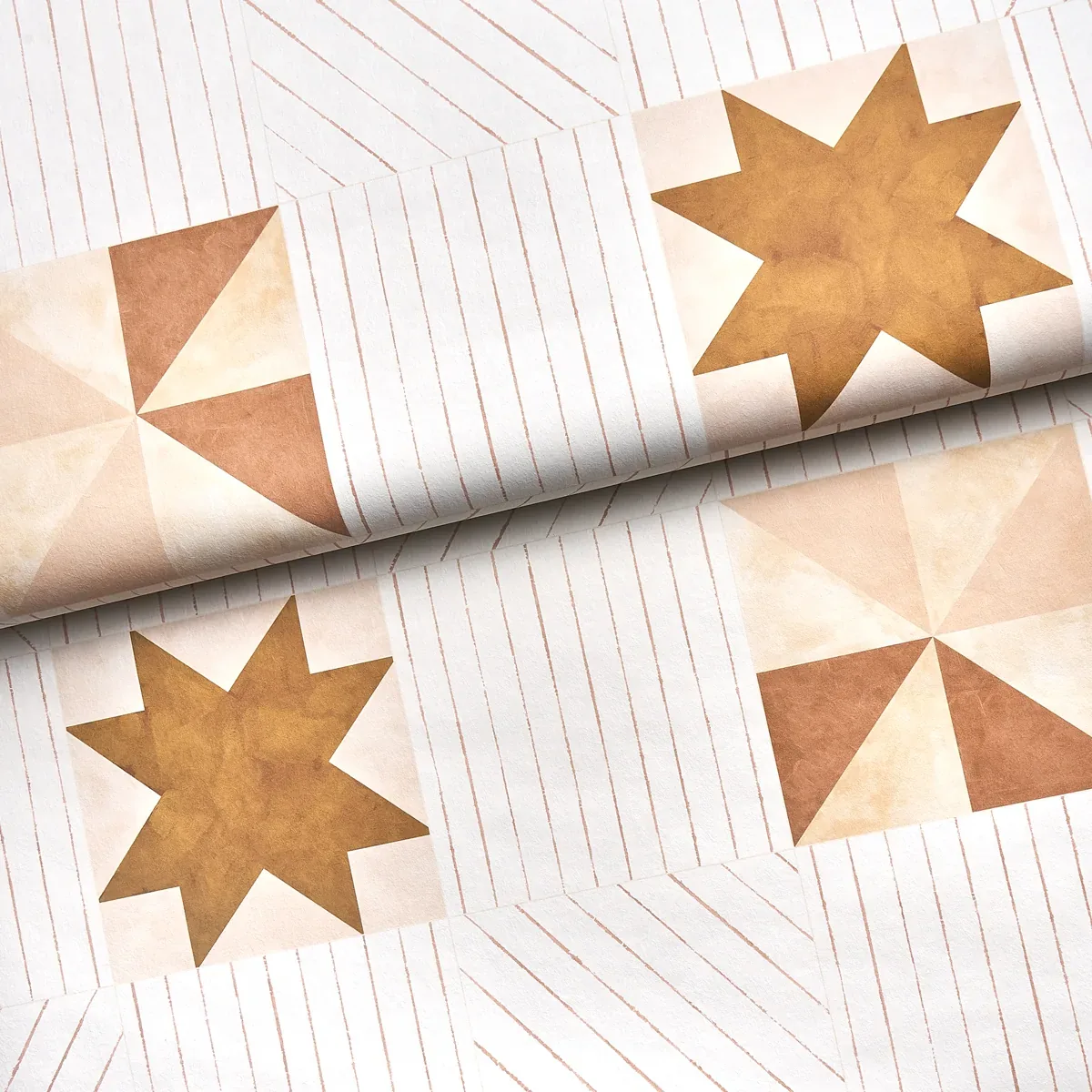ALEXANDER TERRACOTTA & WARM PEACH Schumacher Wallpaper wallpaper - SKU 5014551