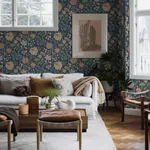 ALICIA - NAVY Schumacher Wallpaper | Wallpaper Twins ALICIA NAVY Schumacher Wallpaper wallpaper - SKU 2008