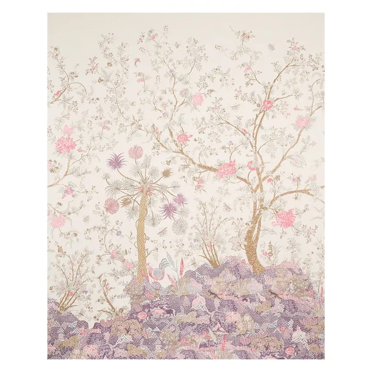 Schumacher AMALTAS PANEL SET wallpaper, color DOCUMENT, SKU 5012331
